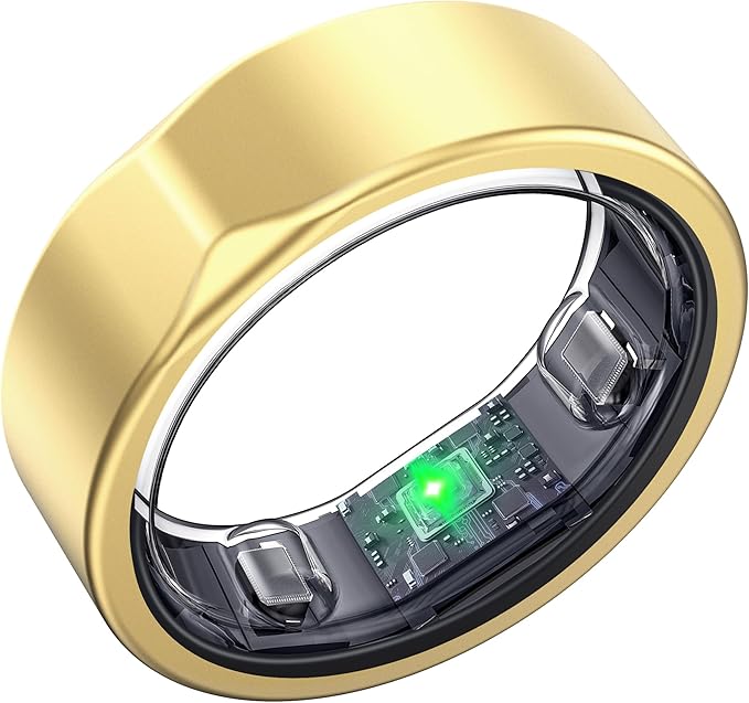 Smart Ring for Women Men - Titanium Health Fitness Tracker Ring with Heart Rate, Step Counting, Calories, Sleep & Stress Monitor for iPhone and Android, No Subscription Fee (Rose Gold, 11)