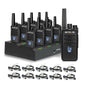 Retevis RT68 Two-Way Radios Long Range, Walkie Talkies for Adults, 2 Way Radio with Earpiece, Walkie Talkie Rechargeable with Charging Base, for Manufacturing Restaurant Business School(10 Pack)