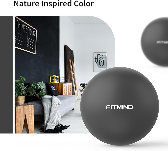 Pilates Ball - 10 Inch Core Ball for Yoga, Stability, Fitness, Ab & Core Workout, Physical Therapy