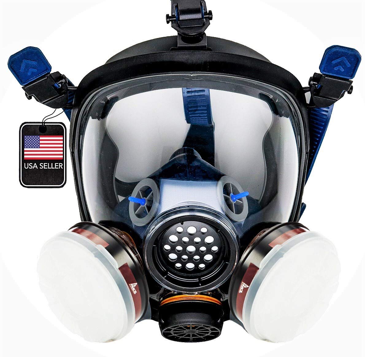 Parcil Distribution Gas Mask Survival Nuclear and Chemical Full Face Respirator - Organic Vapor & Particulate - CE Tested