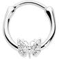 16G 3/8 Clear Gem Butterfly Cartilage Clicker