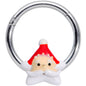 16G 3/8 Santas Beard Christmas Hinged Segment Ring