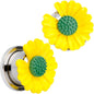 Yellow Daisy Flower Screw Fit Plug Set
