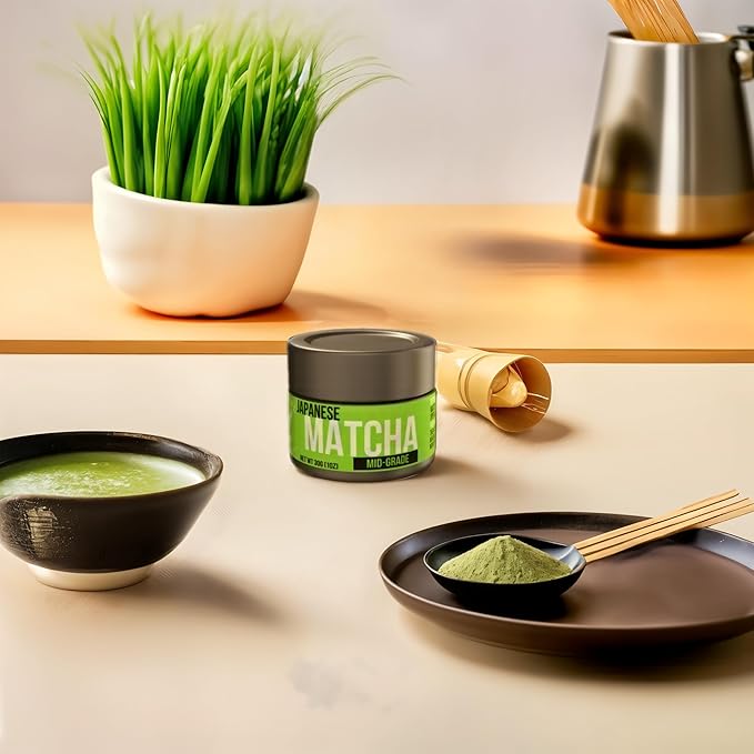 Revival Tea Company Japanese Matcha Powder - Green Tea Blend for Ceremonial Matcha Teas and Lattes - 1 Ounce