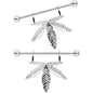 14G 11/16 Hanging Pot Leaf Dangle Nipple Shield Set