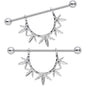 14G 5/8 Garland Pot Leaf Dangle Nipple Shield Set