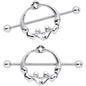 14G 13/16 Double Mermaid Nautical Nipple Shield Set