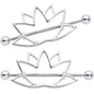 14G 3/4 Open Lotus Flower Nipple Shield Set