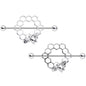 14G 1/2 Bee Hive Bee Nipple Shield Set