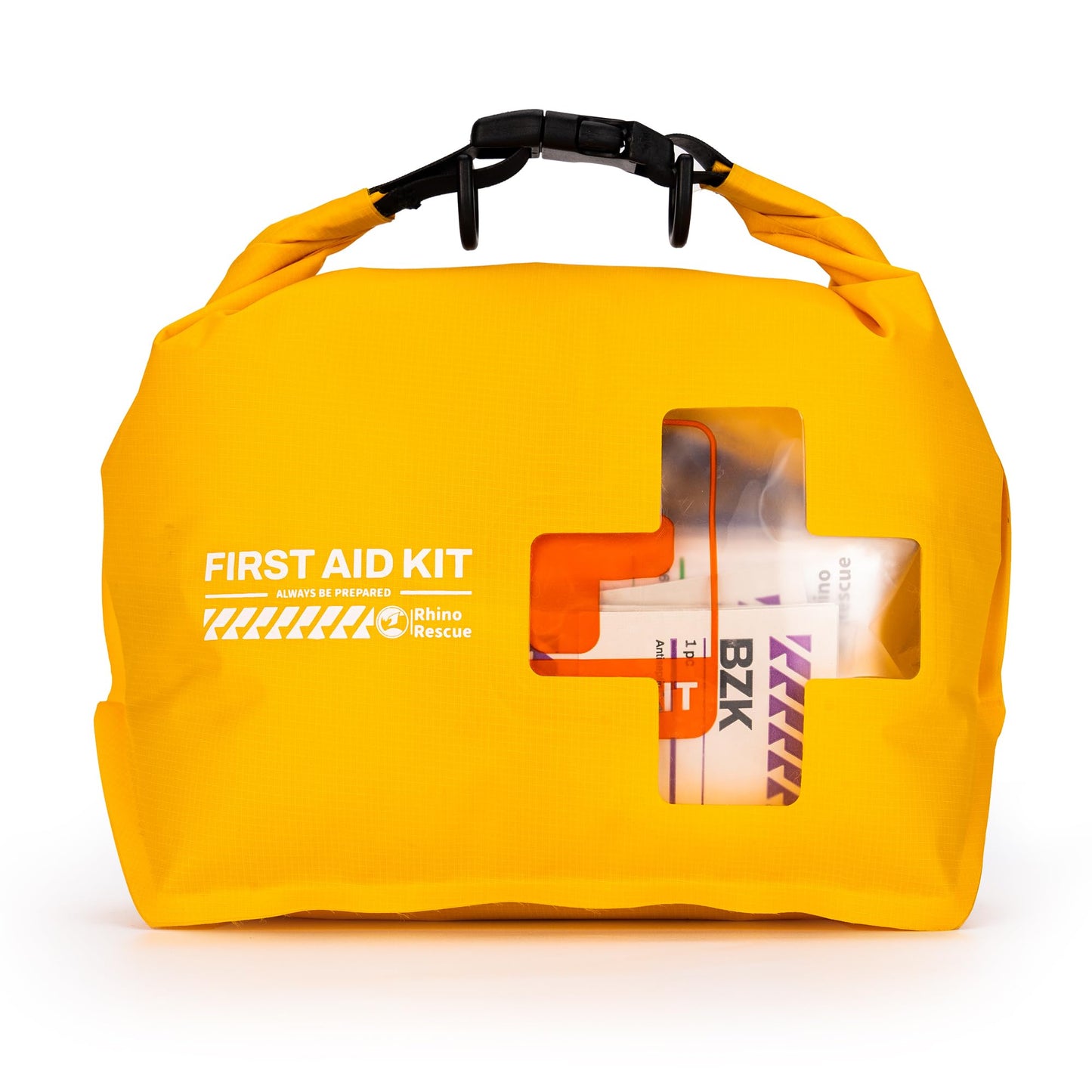 RHINO RESCUE Waterproof Boat First Aid Kit, Lightweight Boat Accessories Dry Bag, Emergency Marine Survival Supplies for Outdoor Kayak, Fishing, Floating, Swimming, Beach & Camping (Yellow)