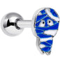 16G 1/4 Blue White Mummy Halloween Cartilage Tragus Earring