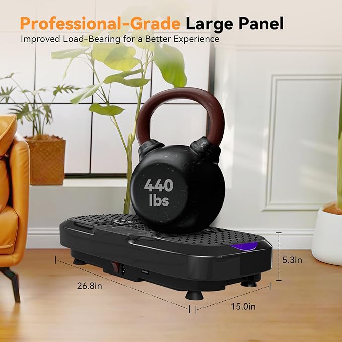 UCIN Vibration Plate Exercise Machine, Vibration Plate for Lymphatic Drainage, 330 Lbs Capacity Vibrating Plate for Weight Loss Home Fitness with Resistance Bands/Pilates Ball