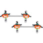 14G 9/16 Pumpkin Witch Ghost Halloween Barbell Nipple Ring Set