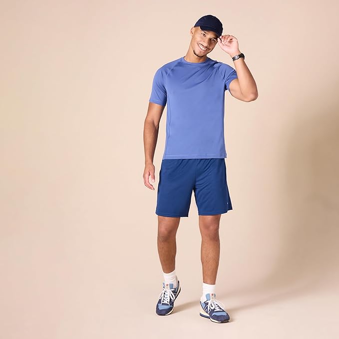 Amazon Essentials Men's Performance Tech Loose-Fit Shorts (Available in Big & Tall), Pack of 2