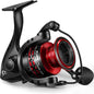 Piscifun Flame Spinning Reels, Lightweight 9+1BB Ultra Smooth Spinning Fishing Reels, 19.8LBs Max Drag, 2000, 3000, 4000, 5000 Series, Red & Blue