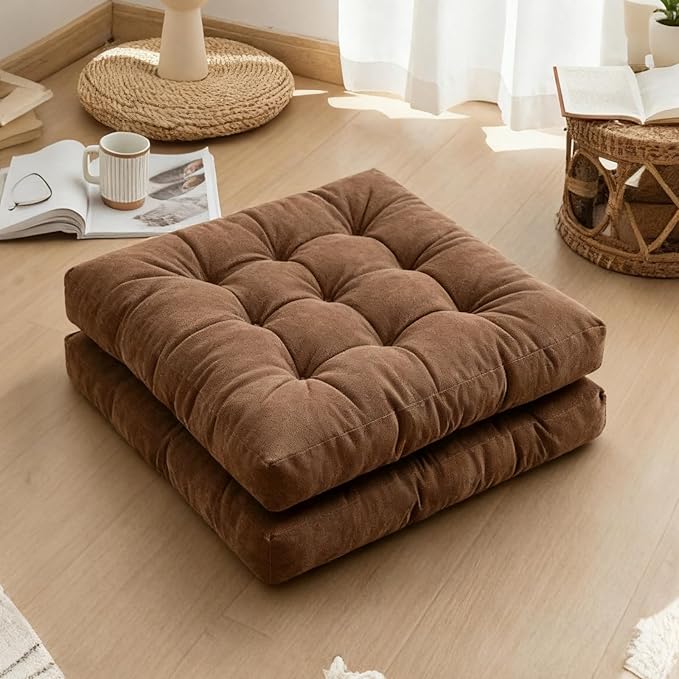 Thick tufted Tiita meditation floor cushion
