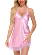 Satin Lace Chemise Nightgown - Sexy Lingerie Sleepwear for Women S-4XL
