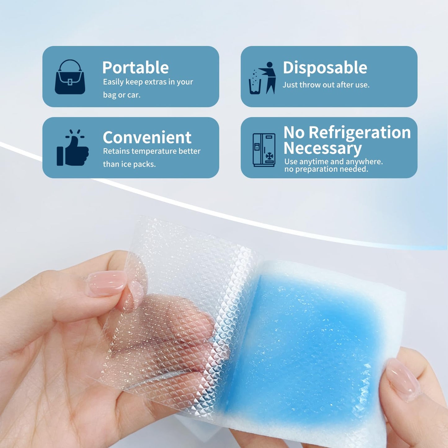 Instant Cooling Ice Packs for Outdoor Activities Summer Heat Relief - Large Disposable Cooling Patches for Neck Body, Camping Hiking Sports, Instant Temperature Drop 30 Pack