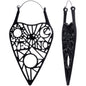 Black Gothic Mysterious Planchette Tunnel Plug Earrings