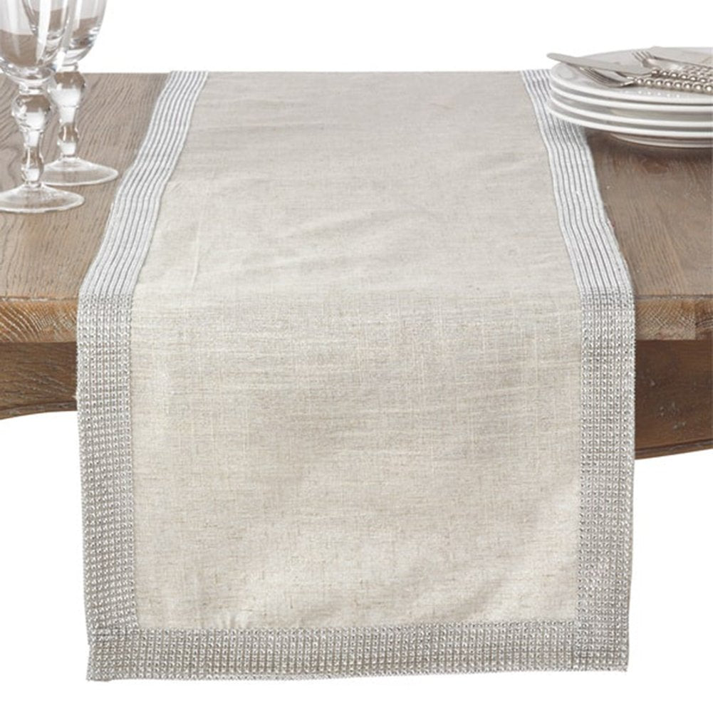 Fennco Styles Elegant Lily Collection Studded Design Table Linens