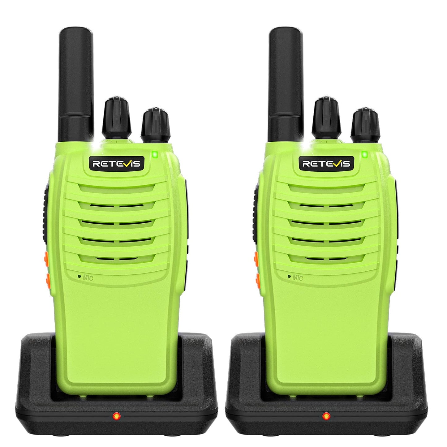 Retevis H-777 Rechargeable Walkie Talkies, Mini 2 Way Radios Long Range, Small Walky Talky, Portable FRS Two Way Radios with LED Flashlight(Black, 2 Pack)