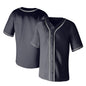 Aizqaoalk Baseball Jersey Men Short Sleeve Button Down Black Size 3X-Large