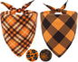 2PCS Christmas Dog Bandanas – Red and Green Plaid with Tassels