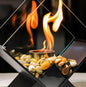 Desktop Alcohol Fireplace Real Fire Portable Viewing Heating Rhombus