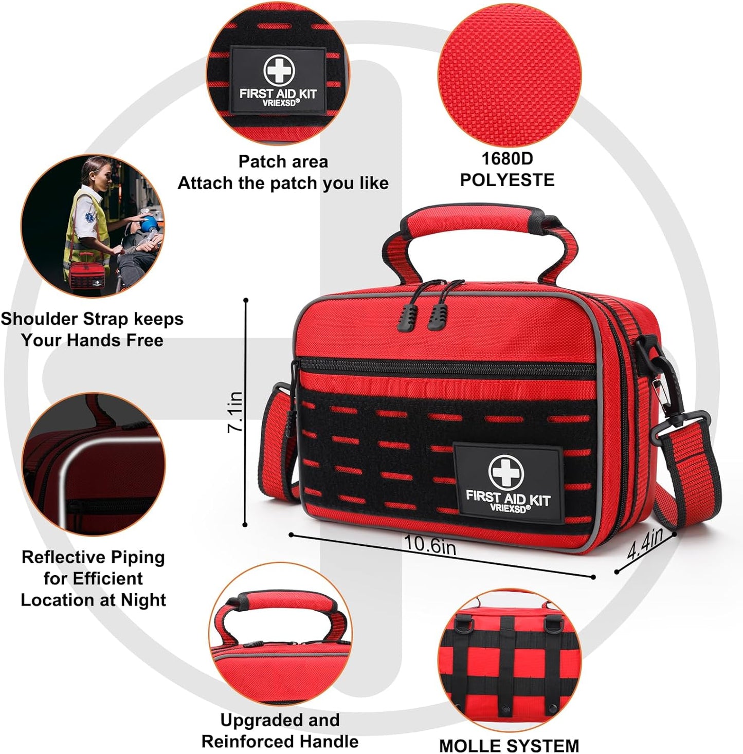 Premium 450 Piece Large First Aid Kit for Home, Travel, Camping, Car, Hiking & Outdoor Emergencies - Emergency Medical Kits, Home & Businesses Medical Supplies