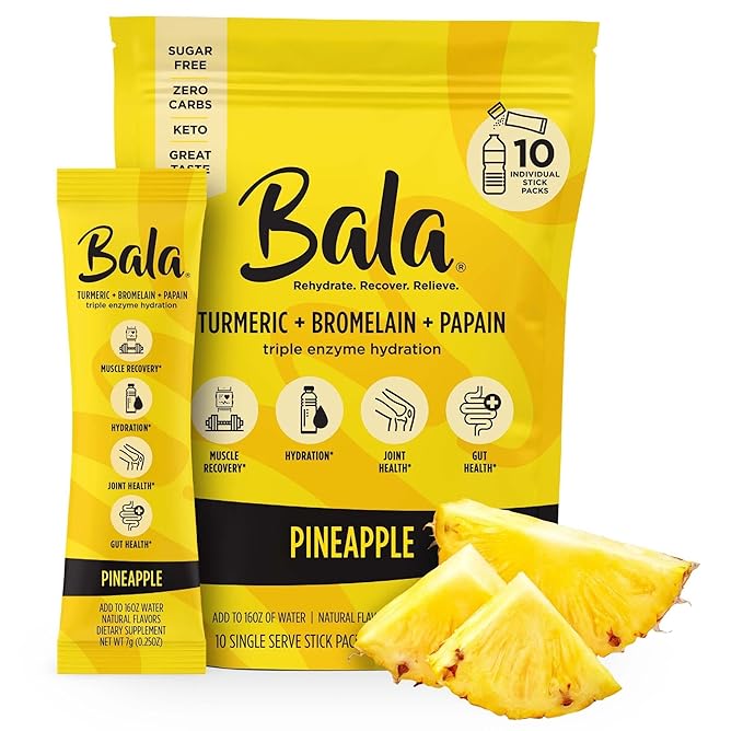 BALA pineapple hydration drink mix portable packaging