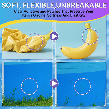 Balldanlu Air Mattress Patch Kit Waterproof Vinyl Repair Adhesive Inflatables