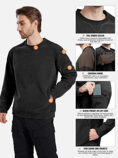 FREE SOLDIER Men's Fleece Pullover, Multiple Style Options