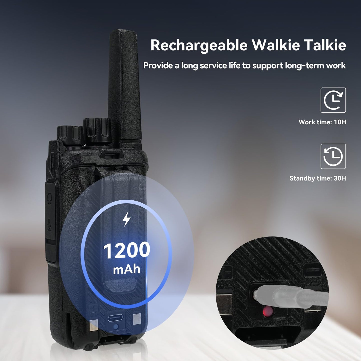 Retevis RT68 Walkie Talkies with Earpiece, Portable FRS Two-Way Radios Rechargeable, with 6 Way Multi Unit Charger, Hands Free, Long Range, Rugged 2 Way Radios 6 Pack for Adults School Church
