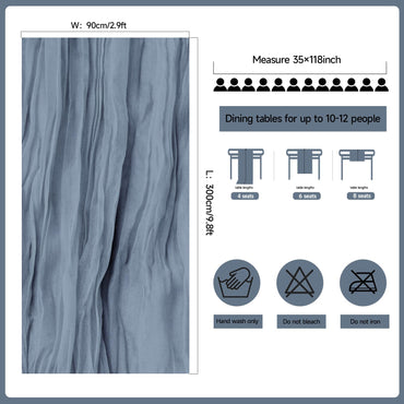 ZKPMJH 6PCS Dusty Blue Cheese Cloth Table Runner 35x120in Rustic Sheer
