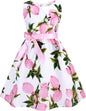 Girls Floral Cotton Dress - Sleeveless Summer Dress with Zipper Closure