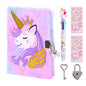 Girls Heart Diary with Lock and Keys - Cute Plush Secret Journal Notebook Gift Ages 6-8
