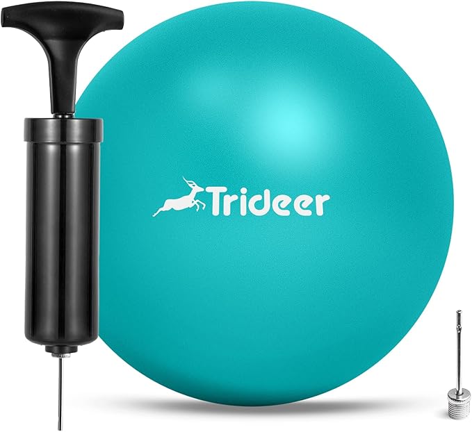 Trideer Pilates Ball - 7-8 inch with Pump, Small Core Ball for Yoga, Barre, Physical Therapy