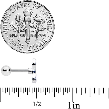 16G 1/4 White Sitting Dog Cartilage Tragus Earring