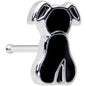 20G 1/4 Black Sitting Dog Nose Bone