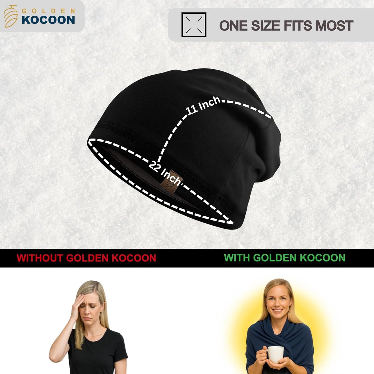 .E-M-F Slouch Beanie- Organic Cotton & Bamboo Viscose Hat, with EcoShield™ Bamboo Lyocell Fara-Day Silver Liner - Ideal for Everyday 5 G, B T, Smart Meter & Wi Fi environments