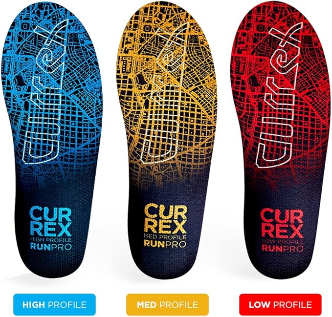 CURREX RunPro Insoles for Running Shoes – Arch Support Inserts to Help Reduce Fatigue, Prevent Injuries & Boost Performance – for Men & Women – Low Arch, Small