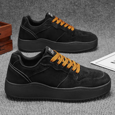 Bestseller Vintage Men's Skate Shoes, 2026 Summer New Arrival Wheat Color Casual Sneakers, Soft Sole Fashion Versatile Athletic Shoes For Men
