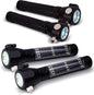 Ready Hour 9-in-1 Multi Function LED Solar Rechargeable Flashlight (4 Pack) | Emergency Car Safety Tool with Power Bank, Window Breaker, Seatbelt Cutter, Compass, Car Accessories, Gift for New Drivers