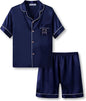 Girls Satin Pajama Set - Silky Button Down PJ with Shorts Size 6-16