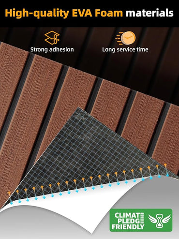 FOCEAN Boat Flooring EVA Foam Boat Decking Faux Teak Marine Flooring Boat Mat Boat Carpet Sheet for Motorboat RV Yacht Kayak Surfboard, 94.5"x 47.2"/35.4"/23.6"/15.7"