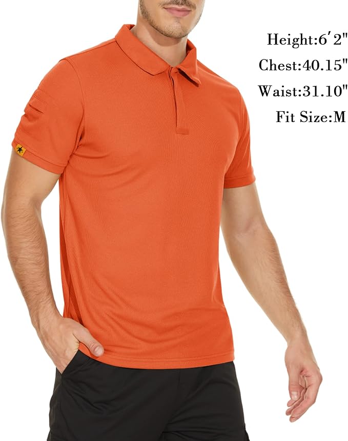 V VALANCH Mens Polo Shirts Short Sleeve Moisture Wicking Golf Polo Athletic Collared Shirt Tennis T-Shirt Tops