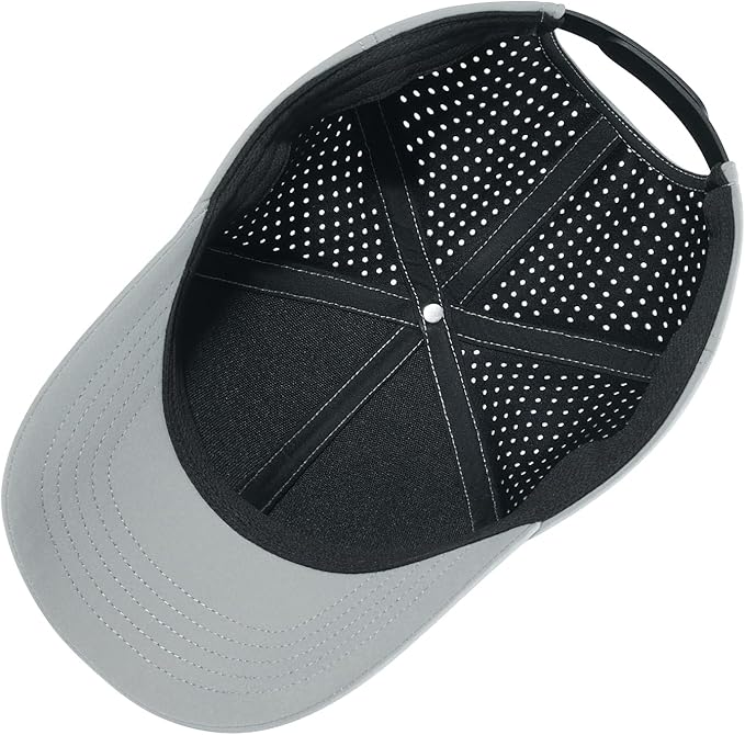 VOBOOM Men Quick Dry Baseball Cap Laser Cut Mesh Ball Curved Brim Snapback Hat