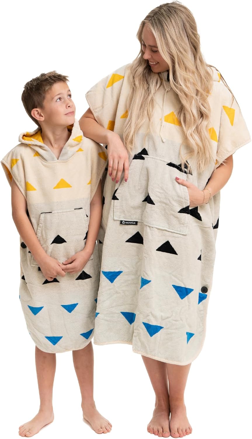 Arcturus Surf Poncho | Hooded Changing Towel & Cover-Up | 100% Cotton Velour | 2-in-1 Design Converts Your Poncho to a Beach Towel (Trestles, Adult)