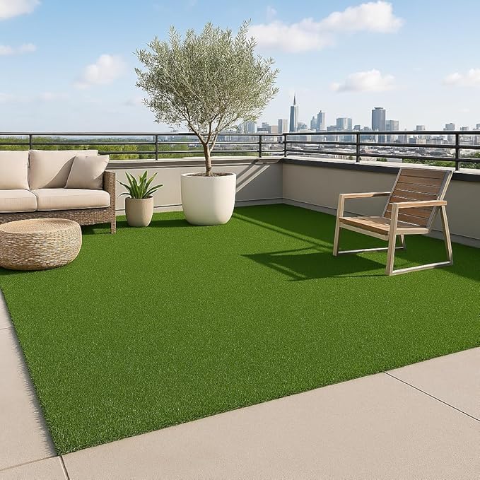 Ottomanson Artificial Turf Golf Hitting Mat 3' x 5' Indoor/Outdoor Waterproof Synthetic Fake Grass for Putting Practice Baseball Football Sports Gym Backyard, Custom Size 2' up to 30'