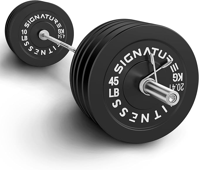 Olympic Bumper Plates Set, 2" Weight Plates for Strength Training & Weightlifting, Paris or Set or Set with Barbell, Multiple Options